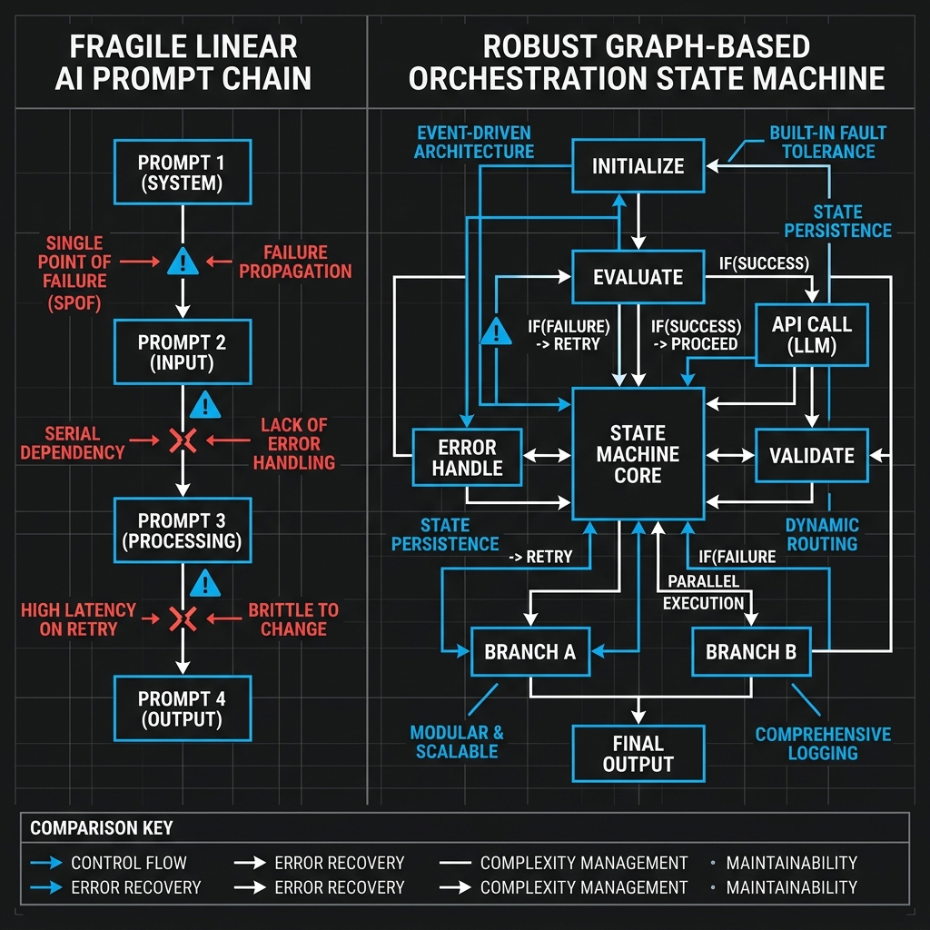 Graph vs Linear Prompt Chain